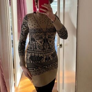 Vintage Burberry Cashmere Blend Short Sweater Dress